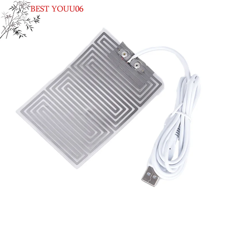 (YOUU06)Metal Heating Pad Hand Warmer Heated Insole USB Heating Film Electric Heat Mat