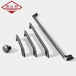 AOBT Brass Gold Kitchen Cabinet Storage Handles Cupboard Cabinet Door Modern Handles Gray Drawer Knob Kitchen Furniture Hardware
