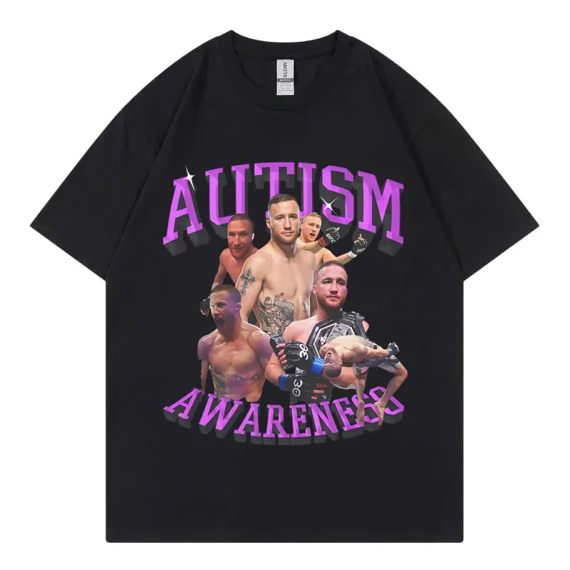 

Justin Gaethje Funny Meme Graphic T Shirts High Quality Fashion Short Sleeve T-shirts Men Women Casual Cotton T-shirt Streetwear