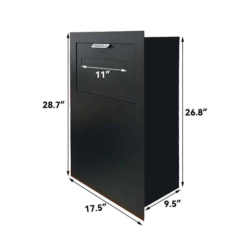 Outdoor embedded courier cabinet Household hidden metal letter parcel delivery box