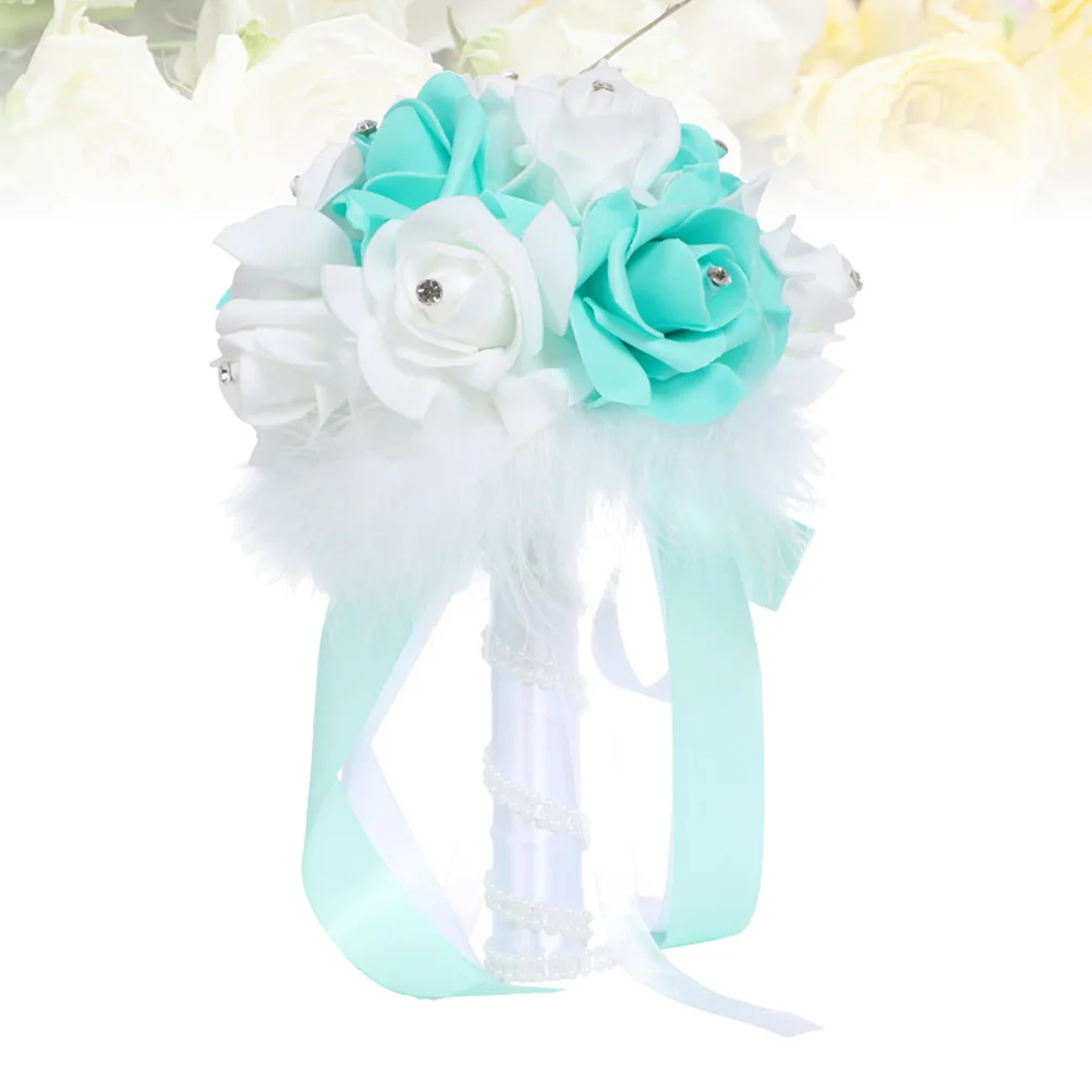 

Rhinestone Bouquet Wedding Flowers Bride Holding Decors Elegant Bridal Bridesmaid Toss Foam Party Decor