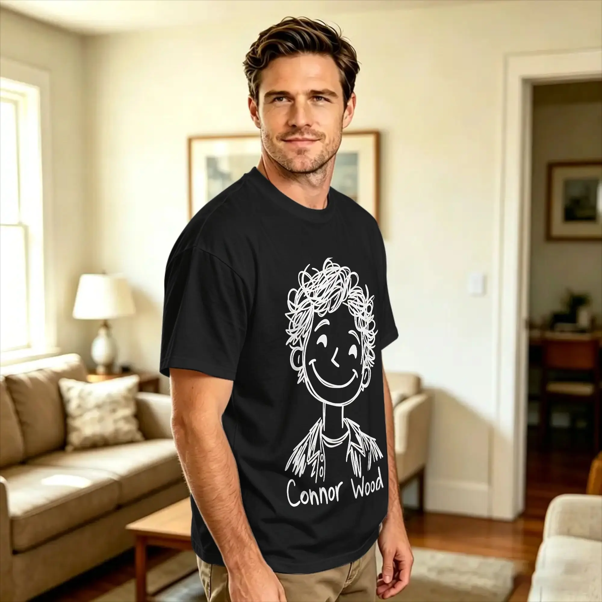 Vintage T-Shirt Connor Wood Cotton T-Shirts  Hip Hop Tee Shirt for Men Summer Y2K Basic Casual Short Sleeve Tees,