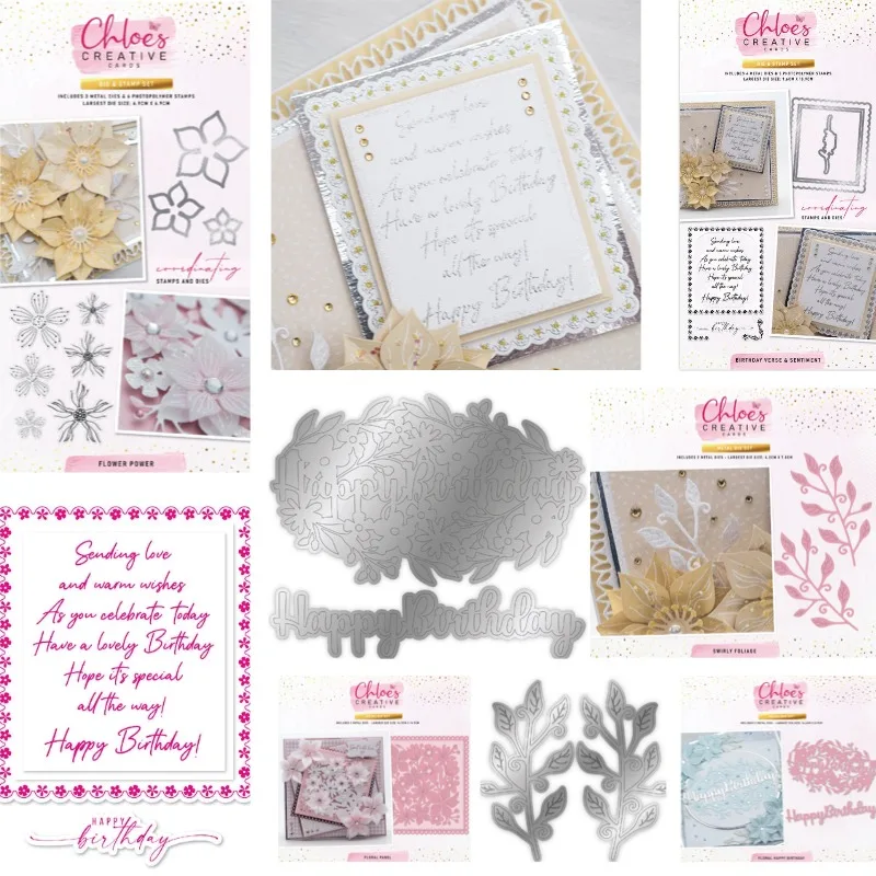CARDS DIE & STAMP - BIRTHDAY VERSE & SENTIMENT Stamps And Dies New Arrival 2026 Scrapbook Diary Decoration Stencil Embossing