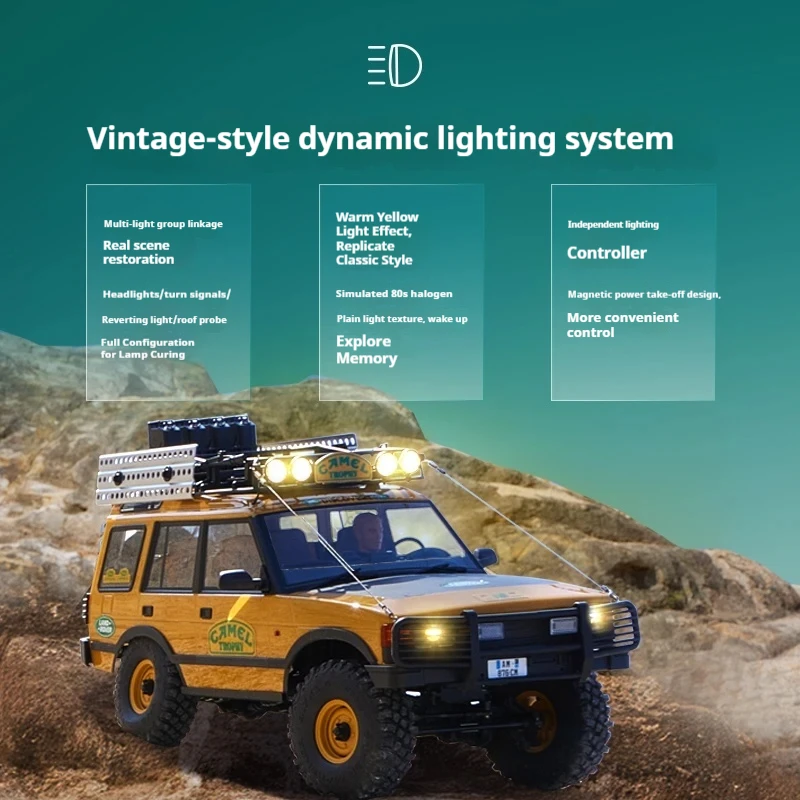 Escala 1:10 FMS FCX10 Camel Cup RC Crawler 4WD Caminhão de controle remoto Simulação Veículo de escalada Brinquedo para adultos e meninos