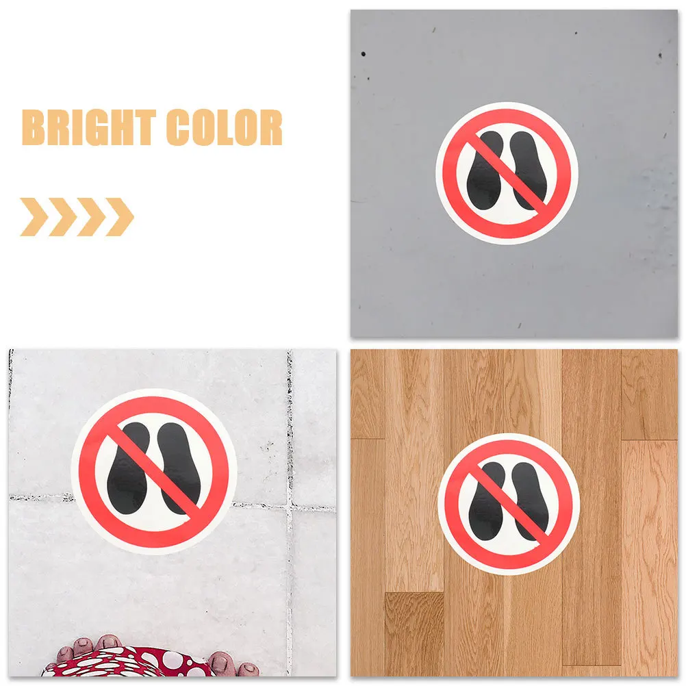 4 قطعة لا يخطو على الملصقات علامة تحذير السلامة لاصق مائي لموقع البناء في المصنع أرضية الحائط الزجاجي المعدني