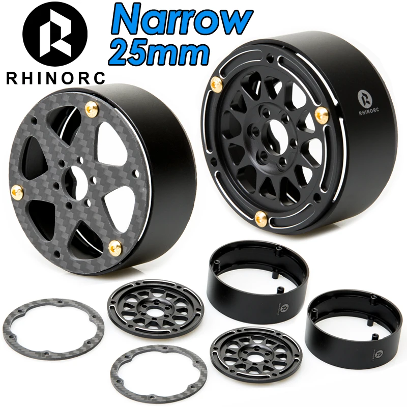 

RhinoRC 2.2 inch CNC Performance LightWeight RC Car Crawler Wheel Axial SCX10 AXI03003 RBX10 RR10 Wraith RX4 MOA