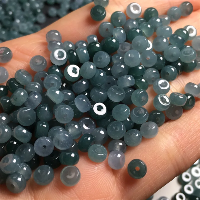 

Natural Blue Water Jade Abacus Loose Ice Seed Separable Beads for DIY Bracelets And Wea Accessories Jewelry Drop Shipping