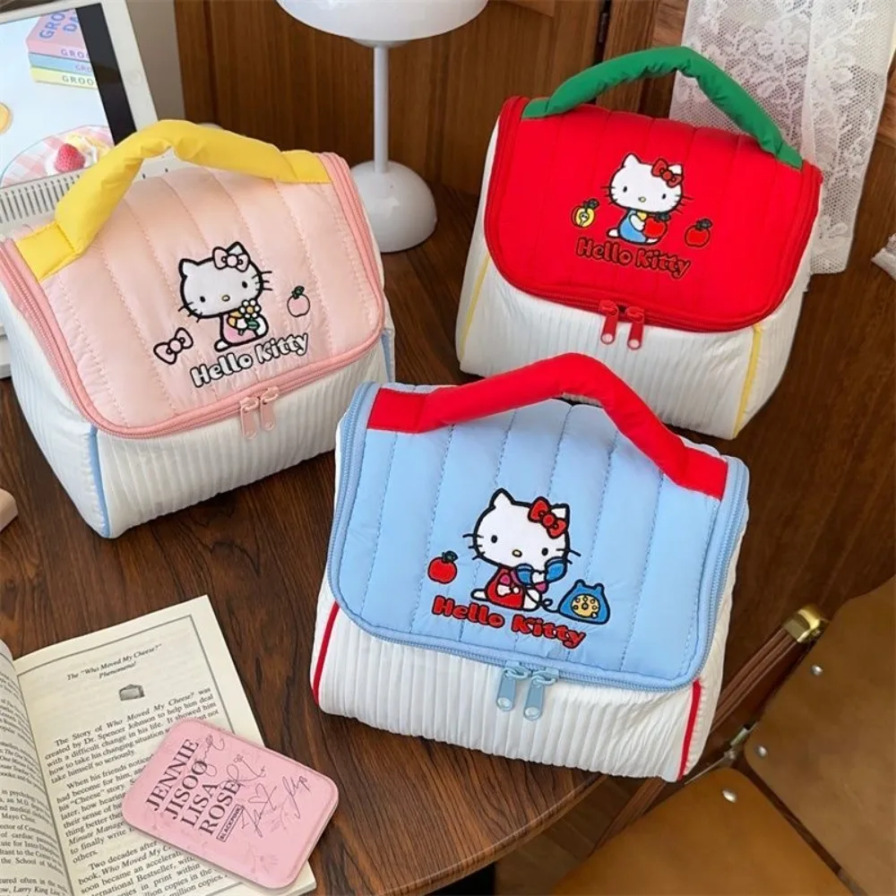 

Sanrio Hello Kitty New Portable Cosmetic Bag Cartoon Cute Cosmetic Bag Large Capacity Fashion Leisure Travel Storage Wash Bag
