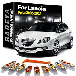 Badeya 11Pcs Geen Fout Led Interieur Make-Upspiegel Set Voor Lancia Delta Iii 844 2008 - 2011 2012 2013 2014 Auto Leeslampen
