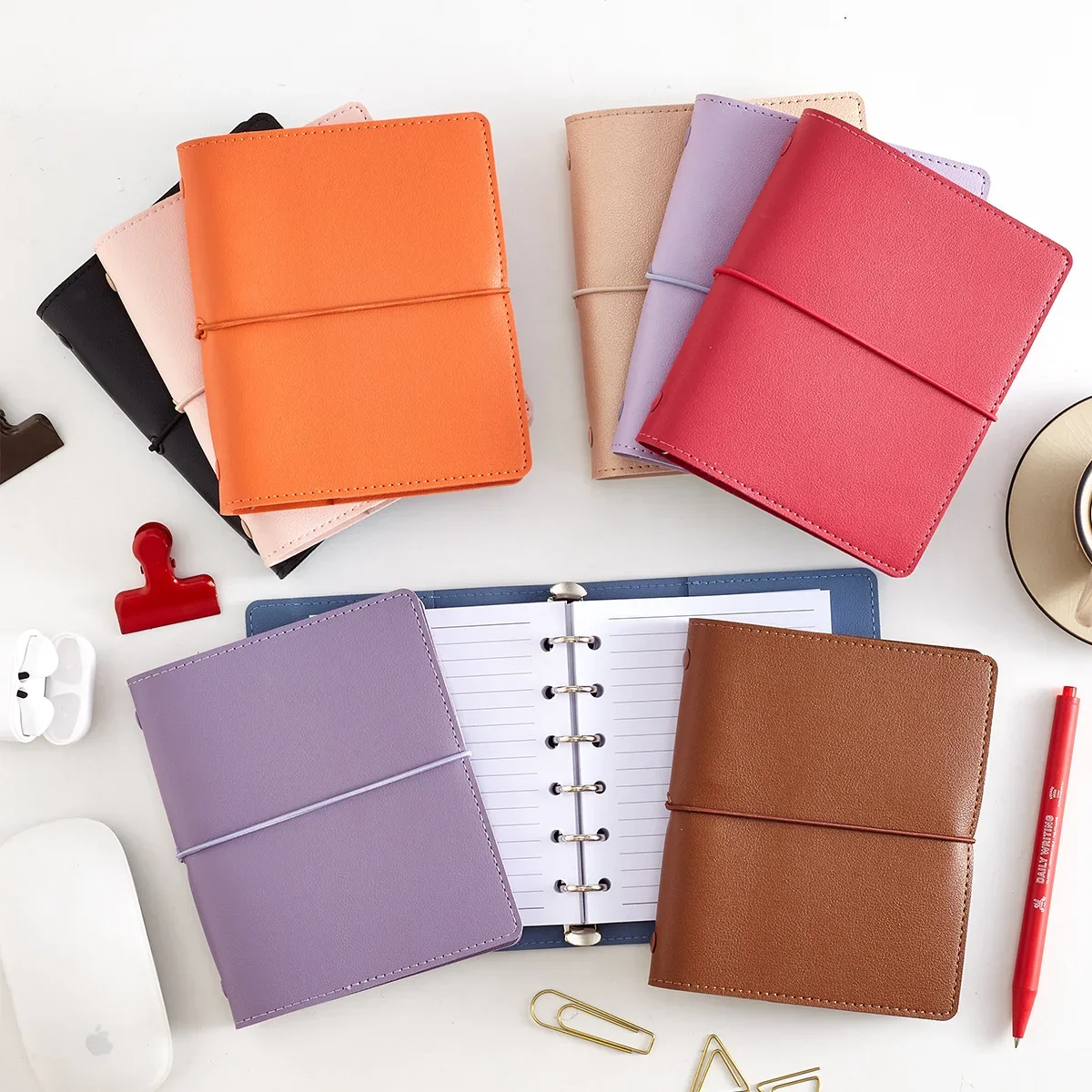 M5 Loose-leaf Notebook Color Portable Pocket Notebook Can Be Used To Record Daily Business Planning Schedule Memos.