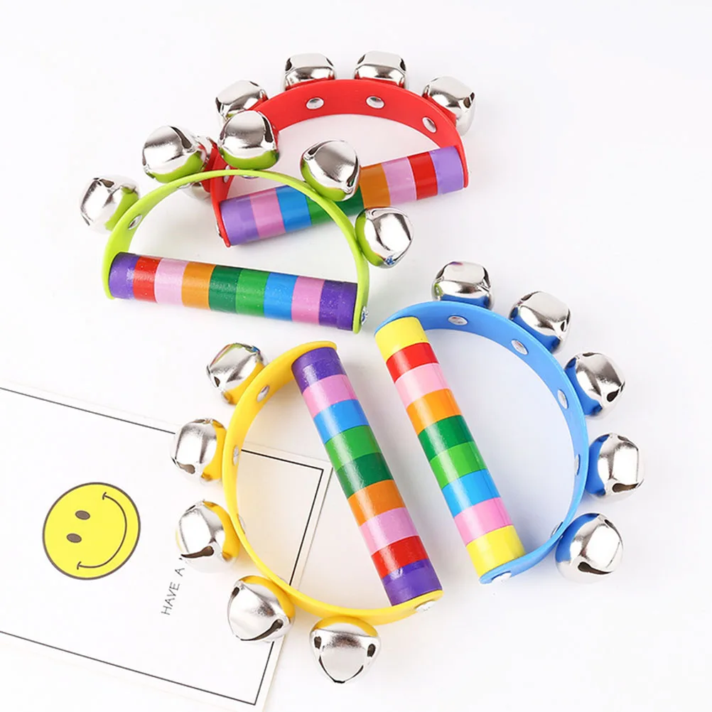 

3 Pcs Wooden Handbell Interesting Rattle Plaything Toys for Babies Baby Early Educational Infant