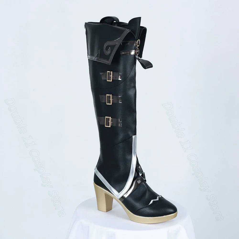 New Game Honkai: Star Rail Feixiao Cosplay Shoes Women Lolita High Heels Leather Boots Halloween Masquerade Party Costume Prop