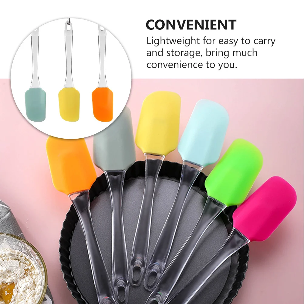 

3Pcs Silicone Scraper Baking Supplies Ergonomic Design Kitchen Utensil Lightweight Comfortable Use Home Baking Tool