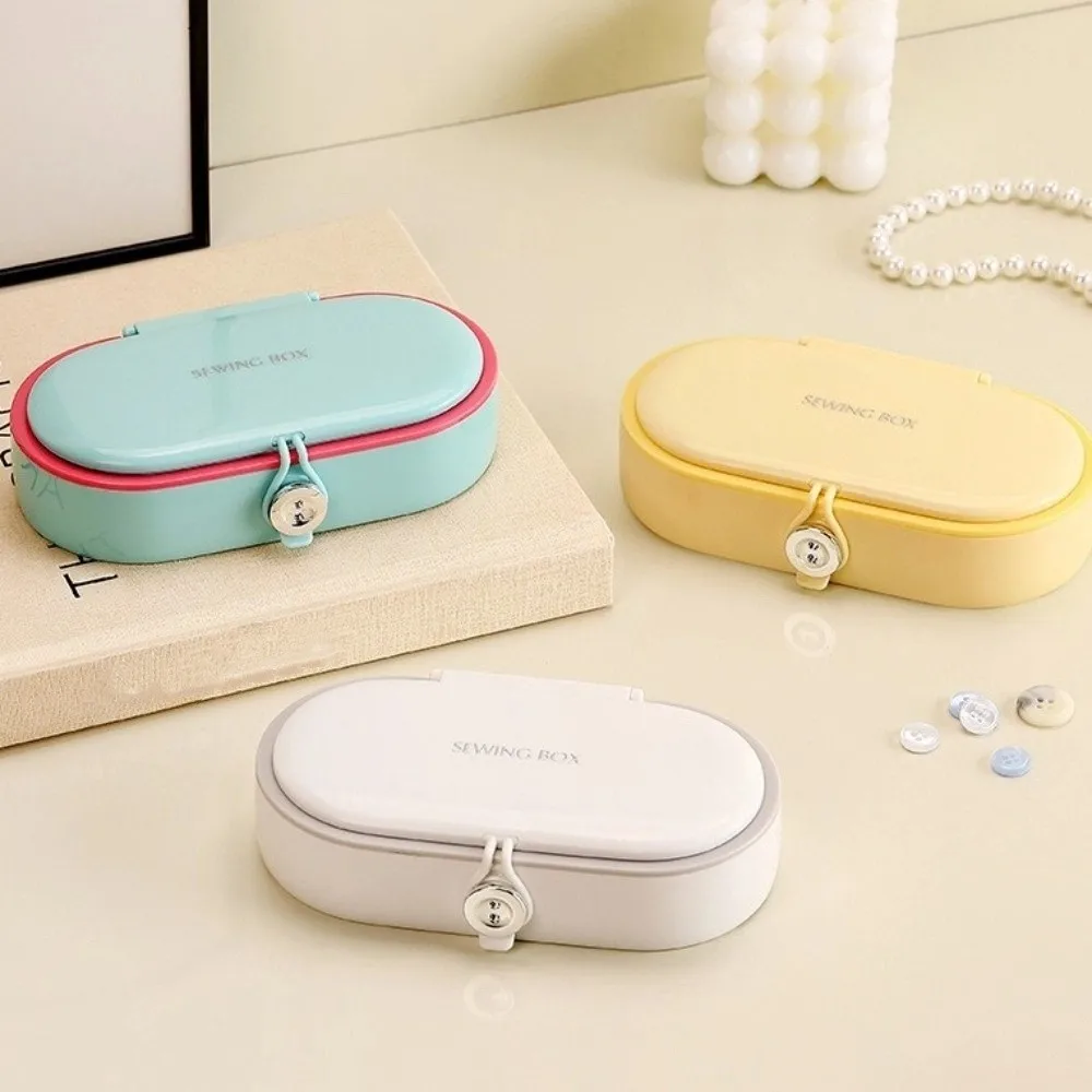 Dopamine Magnetic Needle Thread Box Portable Hand Sewing Needles Hand Sewing Tool Kit Measuring Tape Threads Mini Sewing Box Set