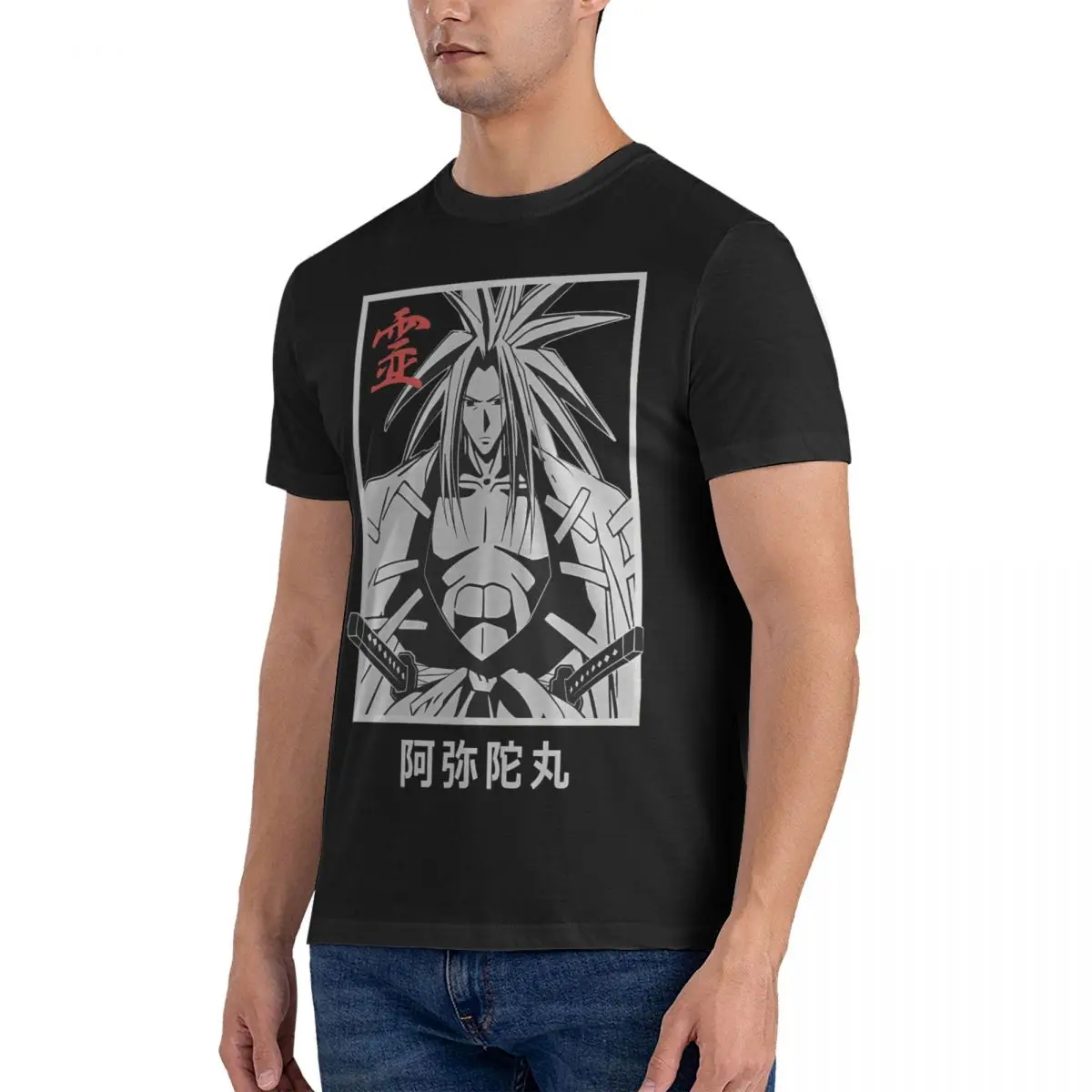 Amidamaru T-Shirt for Men Samurai Spirits Hipster 100% Cotton Tees Round Collar Short Sleeve T Shirt Classic Tops