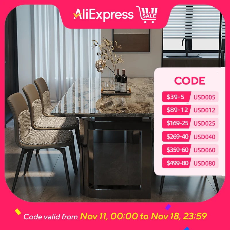 

Big Nordic Luxury Table Chairs Rectangular European Modern Marble Dining Table 8 Seater Italian Mesas De Jantar Home Furniture