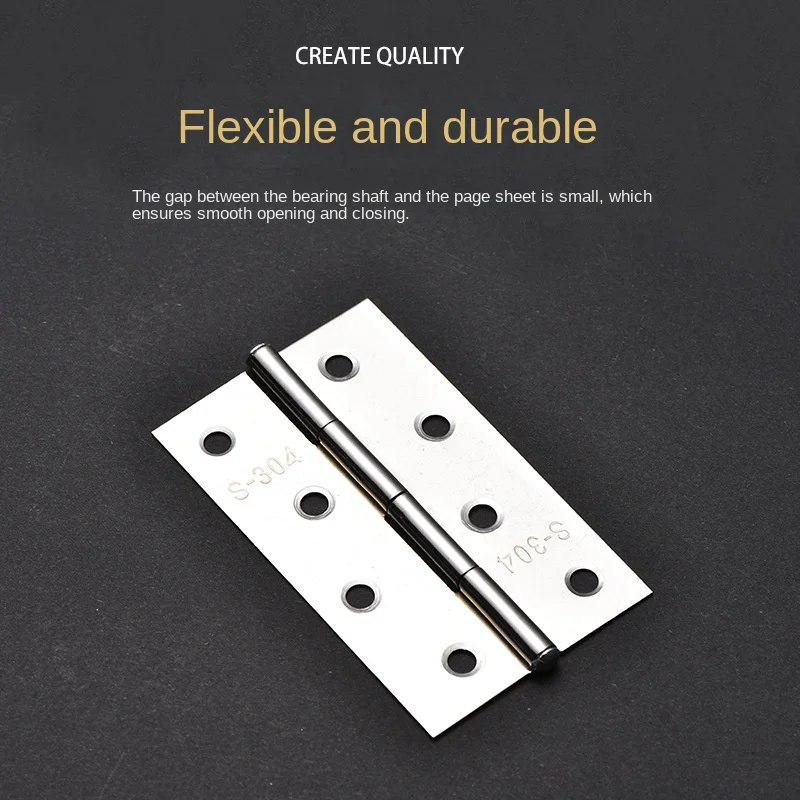 4Pcs Stainless Steel Flat Hinge Cabinet Doors 1 inch 1.5 inch 2inch 2.5 inch 3inch 4inch Windows Hinge Wooden Box Mini Hinge