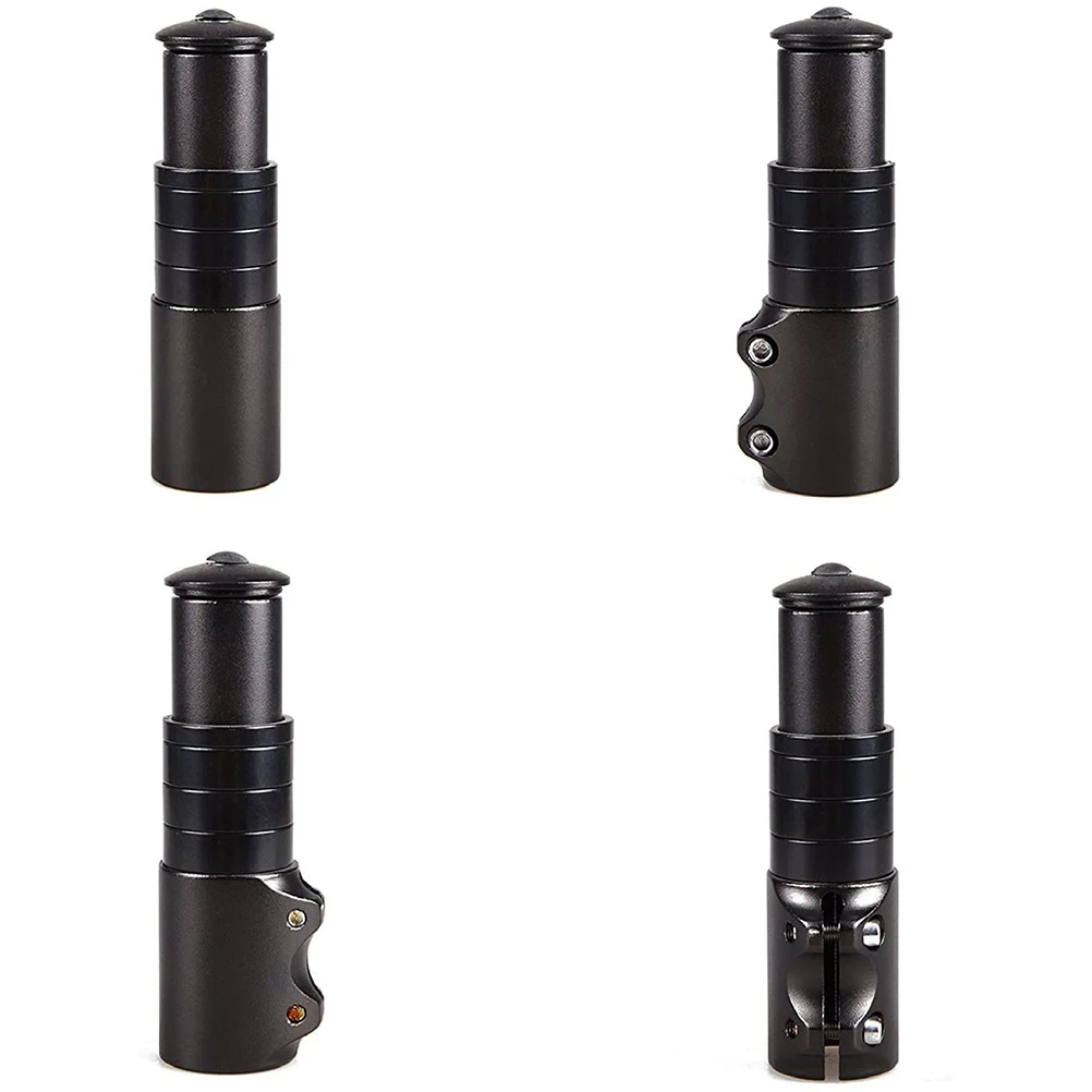 

Aluminum Alloy Bike Fork Stem Riser Extender Extension Cycling Bike Stem Raiser Handlebar Riser Adapter (Black)