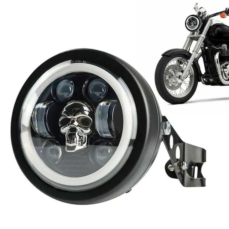

LED Motorcycle Headlight Round LED Lights Headlamp Super Bright Replacement Parts Spotlight Offroad Head Light Color Changing