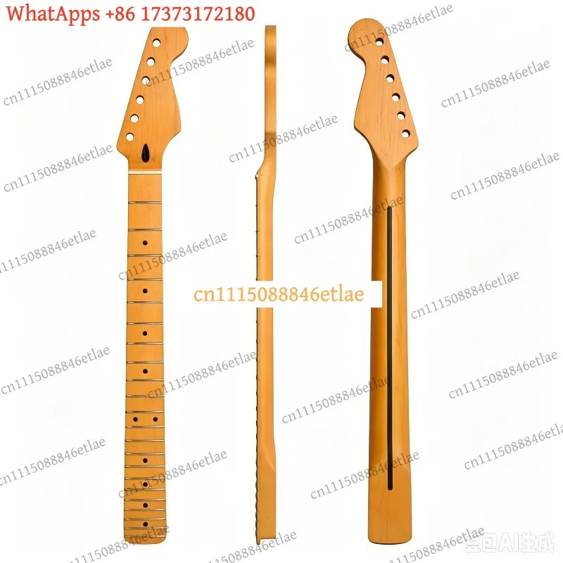 Canadian Maple ST Guitar Neck 22 Frets Matte Yellow Rosewood Fingerboard Bone Nut