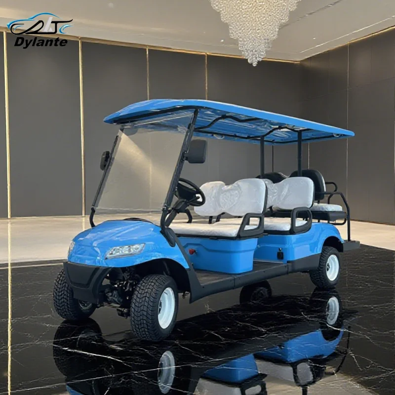 

Стабильное ощущение, двигатель 5 кВт, питание от 40 км/ч, 2, 4, 6-местная тележка для гольфа, электрический мобильный скутер для продажи