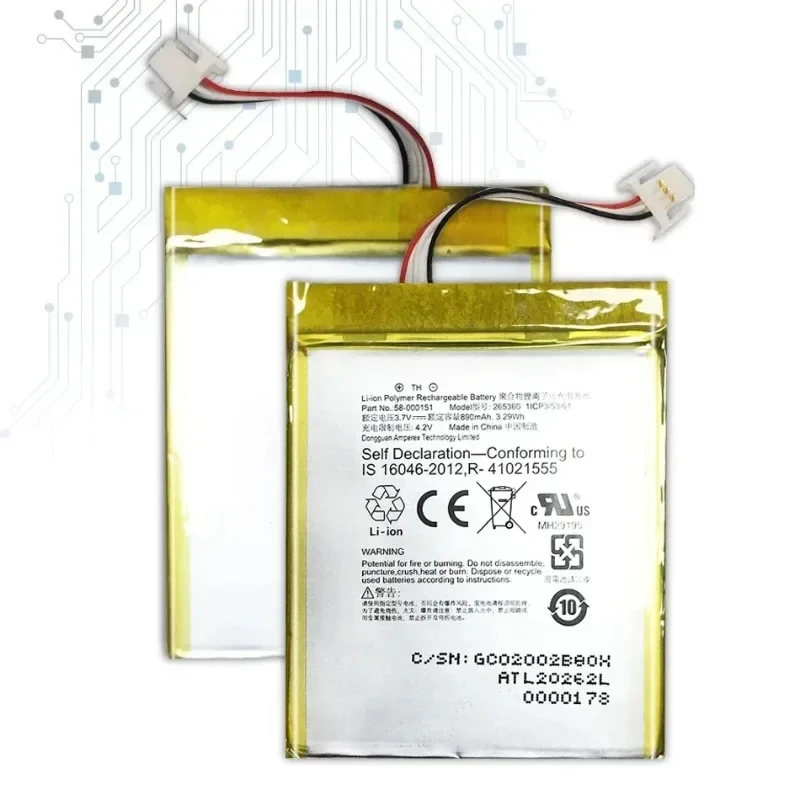 890mAh DR-A022 Mobile Phone Battery For Amazon Kindle 7 7Th Gen 6