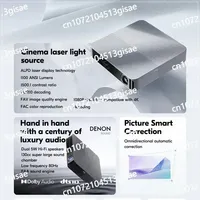 95%New100%New Fengmi S5 ALPD Laser Projector 1080P Full HD 1100ANSI Lumens HDR 10 2 + 16G Small Portable Projector Home Theater