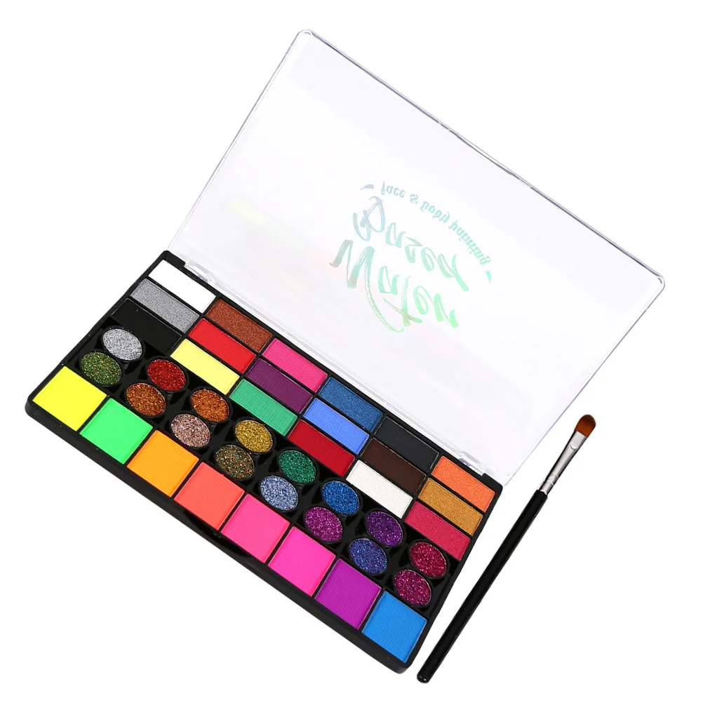 مجموعة واحدة من أدوات مكياج آمنة وسهلة التنظيف للوجه والجسم ومهرجانات الحفلات وصبغات المكياج بنفسك