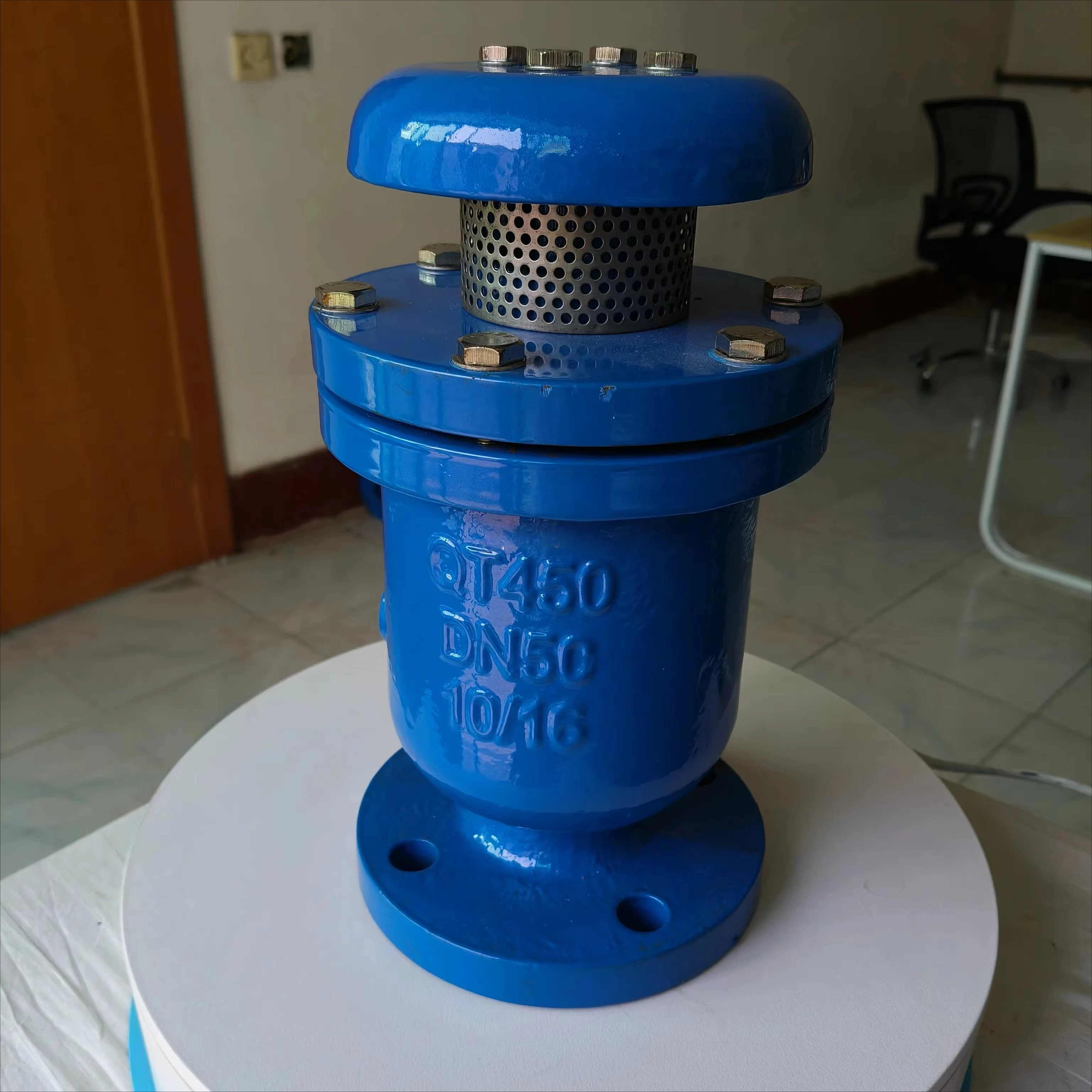 High speed exhaust valve, water supply system, flange connection, ductile iron high speed three function exhaust valve.