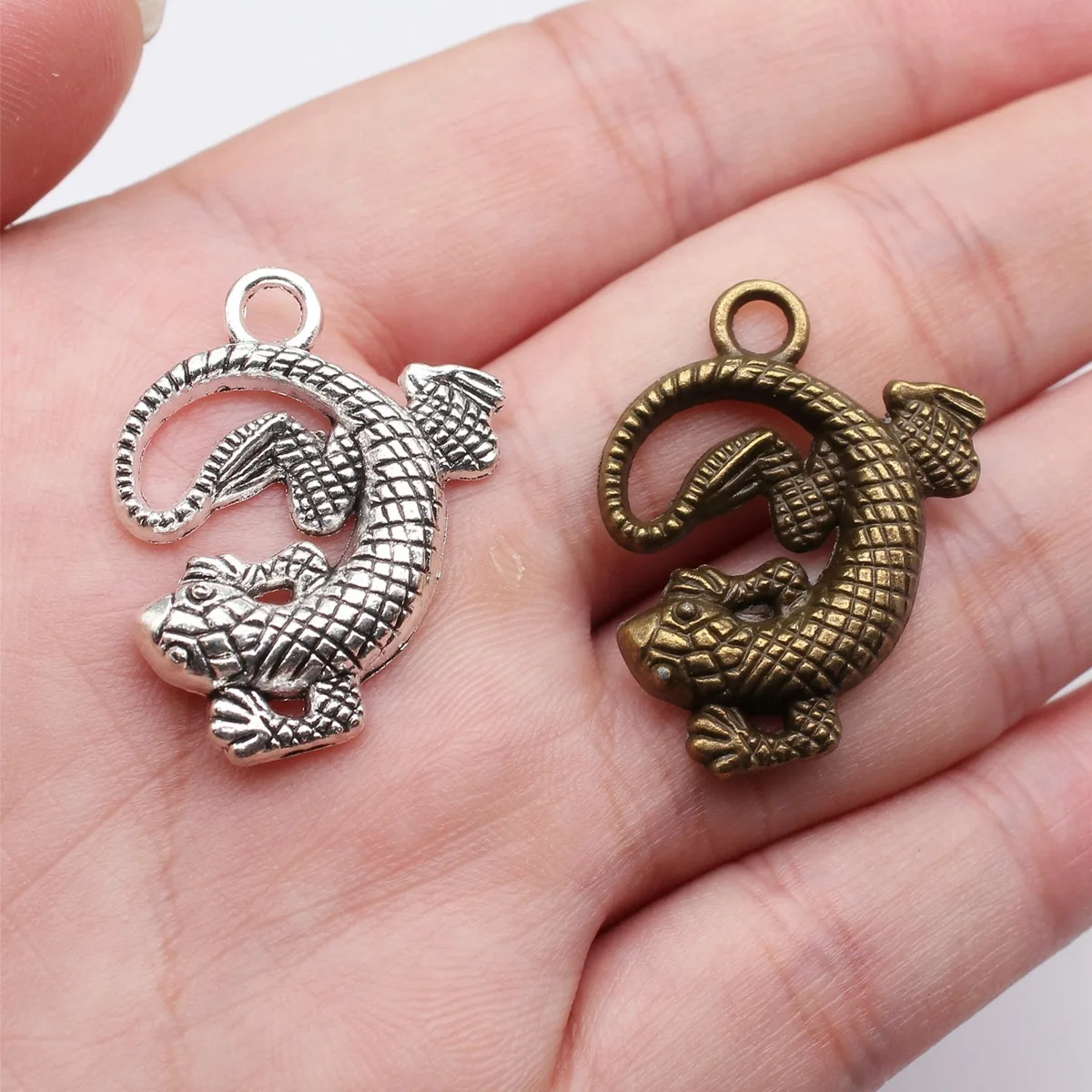 Lizard Reptile Charm Hedgehog Pendant Reptile Animal Charms For Wildlife Necklace Jewelry Making Supplies For Jewelry
