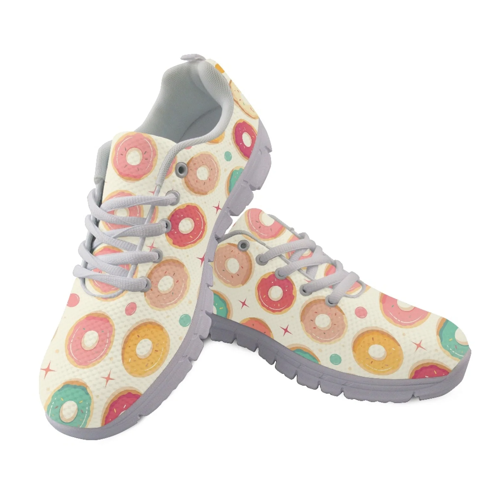 Coloranimal Coffee New Arrival Comfortable Sports Tennis Shoes for Women Mesh & EVA Sole Slip on Walking Shoes Athletic Sneaker