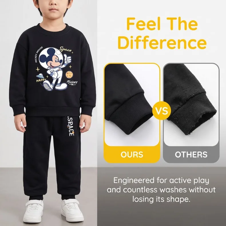 Herbst-Winter Jungen O-Ausschnitt Hoodies und Lange Hose Zweiteilige Sets Kinder Mode Trainingsanzug Kinder Sweatshirt Anzug Pullover Set – Detail 5