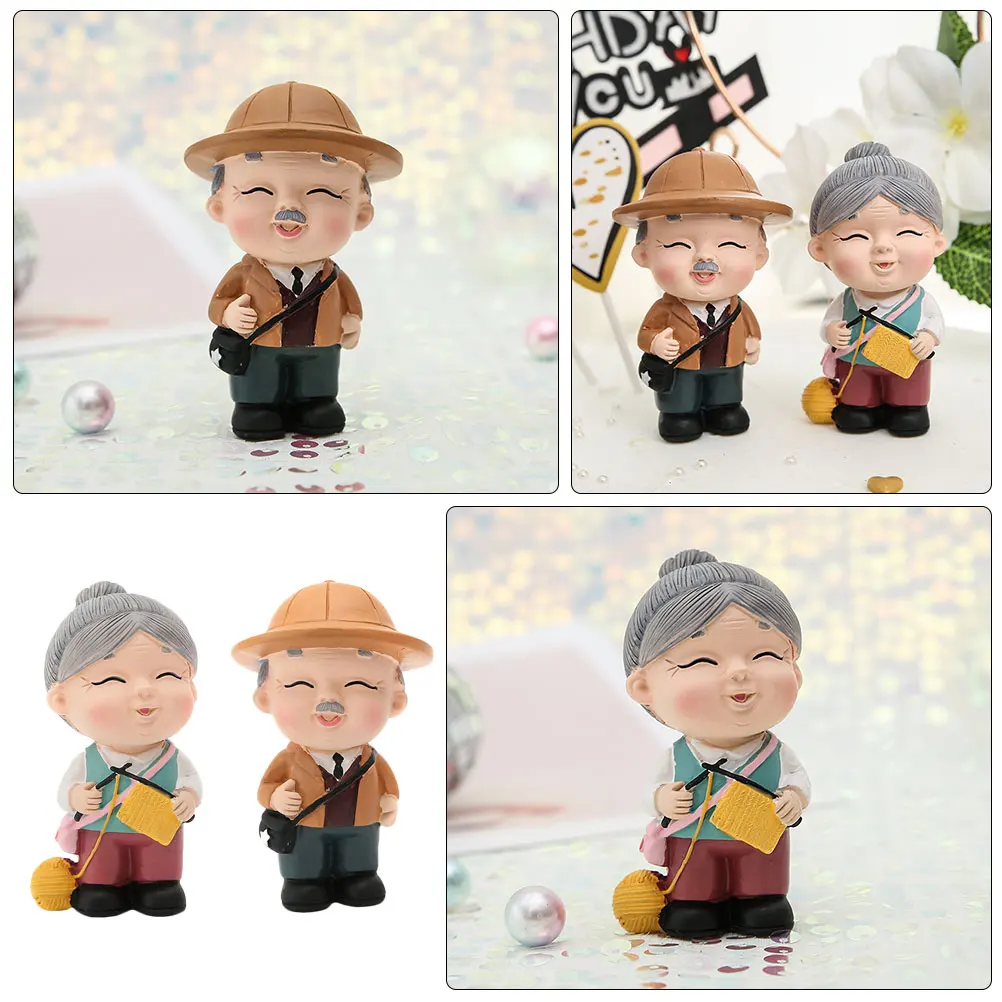 

Resin Gr Figurine Birthday Gr pa Gr Topper Cake Decorations Themed Party Accessories Cake Baking Topper