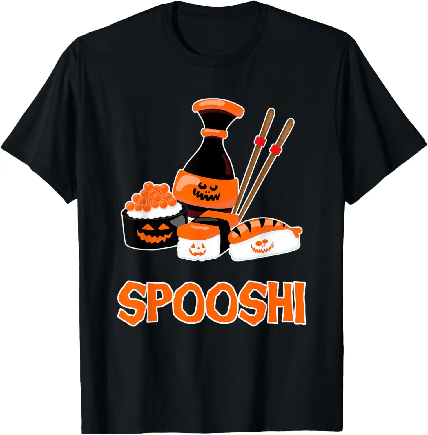 Футболка Spooky Sushi Halloween Japanese Sashimi & Soy Spoopy