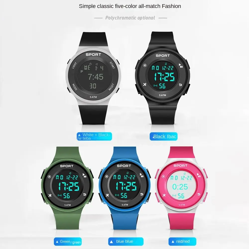 Montre de sport étanche de haute qualité, décontractée, Simple, numérique, LED, grand cadran, chronographe multifonction, Sports de plein air