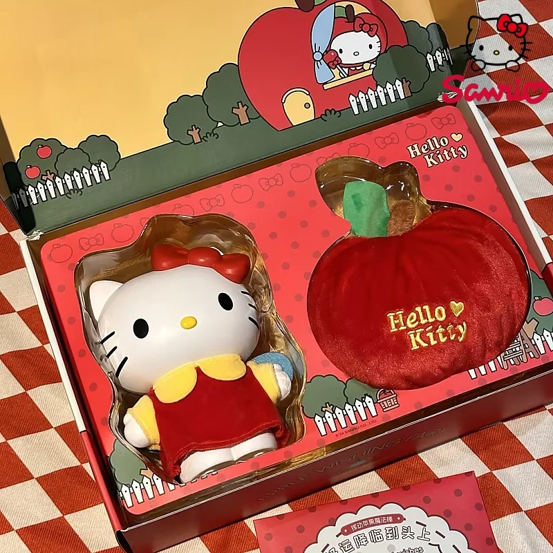 New Kawaii San Liou Katie Cat Apple Wish Speaker Vintage Camera Anime Action Doll Decorative Speaker Hello Kitty Girl Toy Gifts