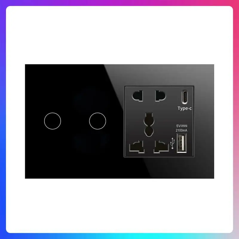 Tuya Smart Switch Modern Seamless Integration With Systems Easy Installation Multi-function Socket And Usb Port