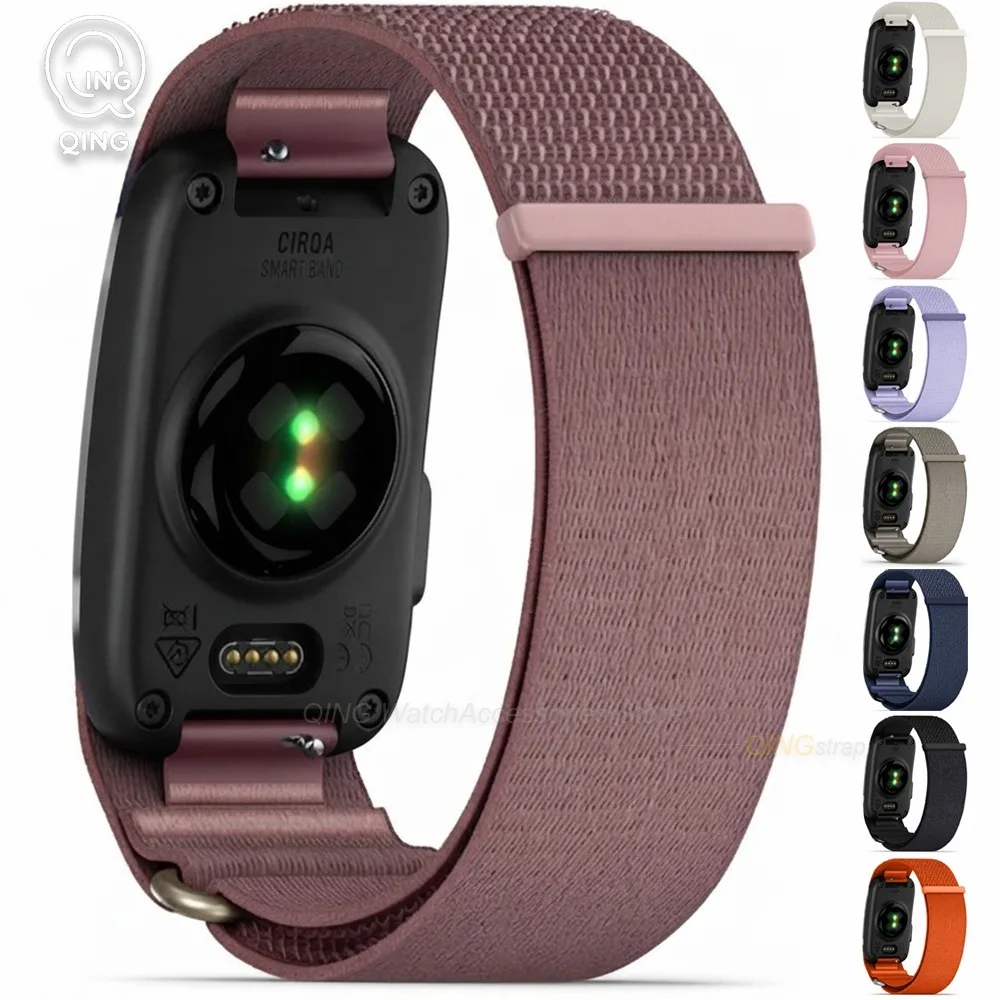Hook and Loop Nylon Bicep Watchband Armband for Garmin CIRQA Adjustable Sports Breathable Strap Replacement Bracelet Accessories