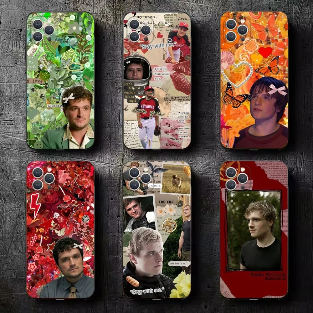 

Josh H-Hutcherson Phone Case For iPhone 15,14,13,12,11,Plus,Pro Max,XS,X,XR,SE,Mini,8,7 Soft Silicone Black Cover