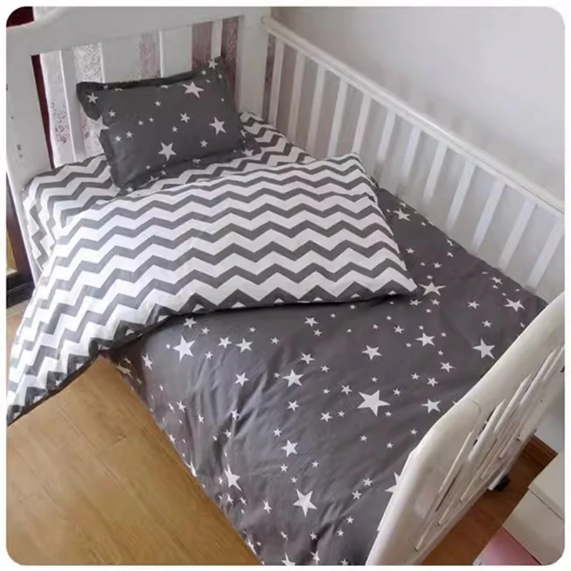 Without Filler Newborn Baby Crib Bedding Sets Cotton Newborns Infant Children Crib Bed Linen 3PCS Duvet Cover Pillowcase Sheet