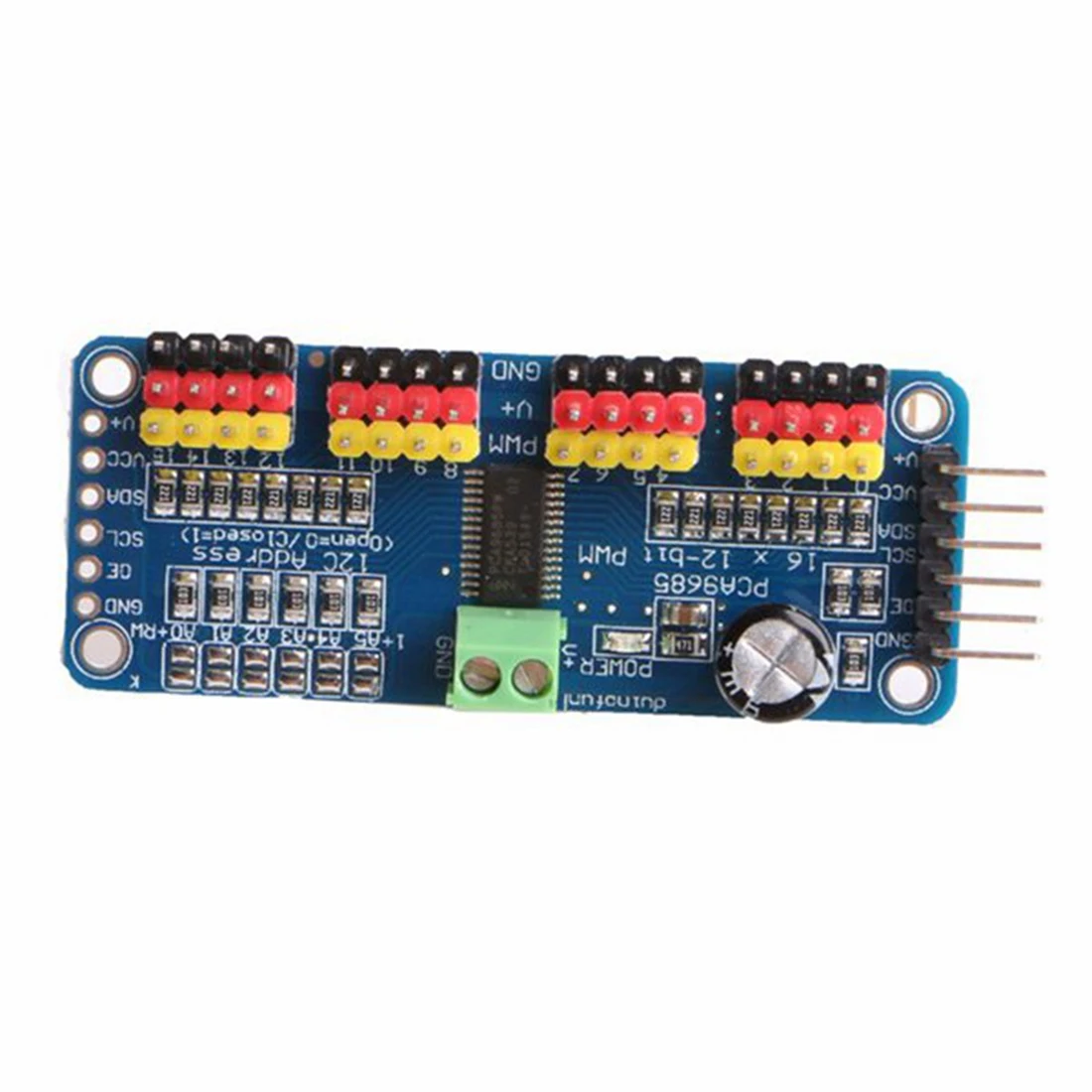 BCVB3-2 Pcs 16 Channel 12-Bit PWM/Servo Driver-I2C Interface PCA9685 Module