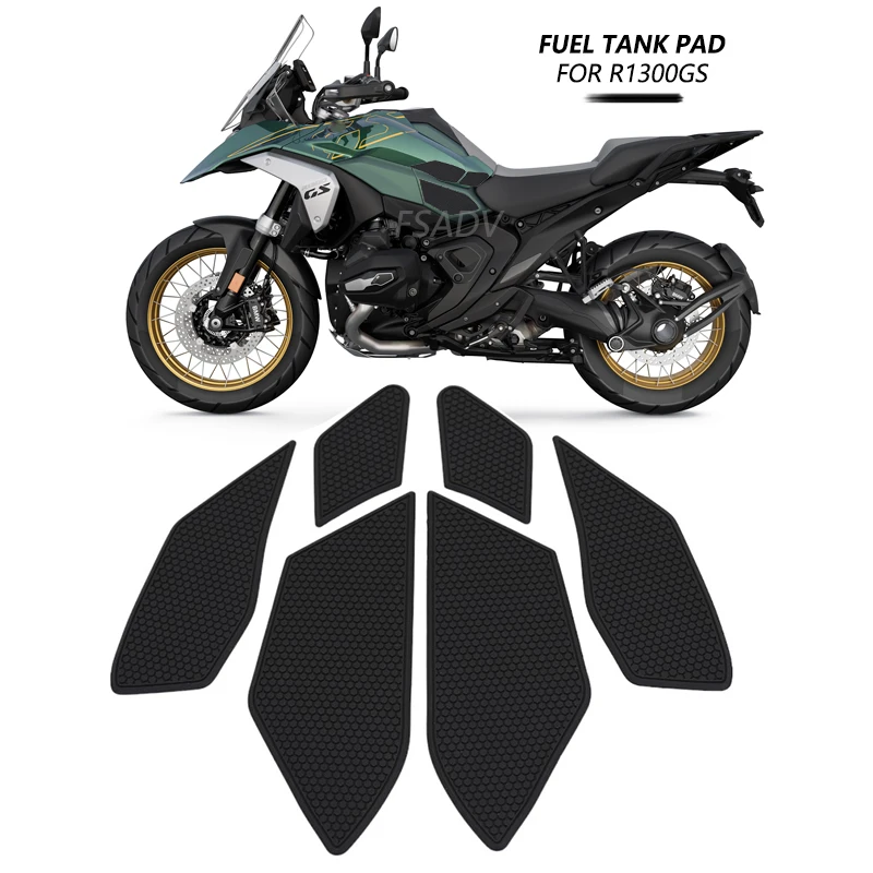 ل BMW R1300GS R 1300 GS GS1300 R 1300GS Adventure 2023 2024 دراجة نارية عدم الانزلاق الجانب خزان الوقود ملصقات وسادة مقاومة للماء ملصق