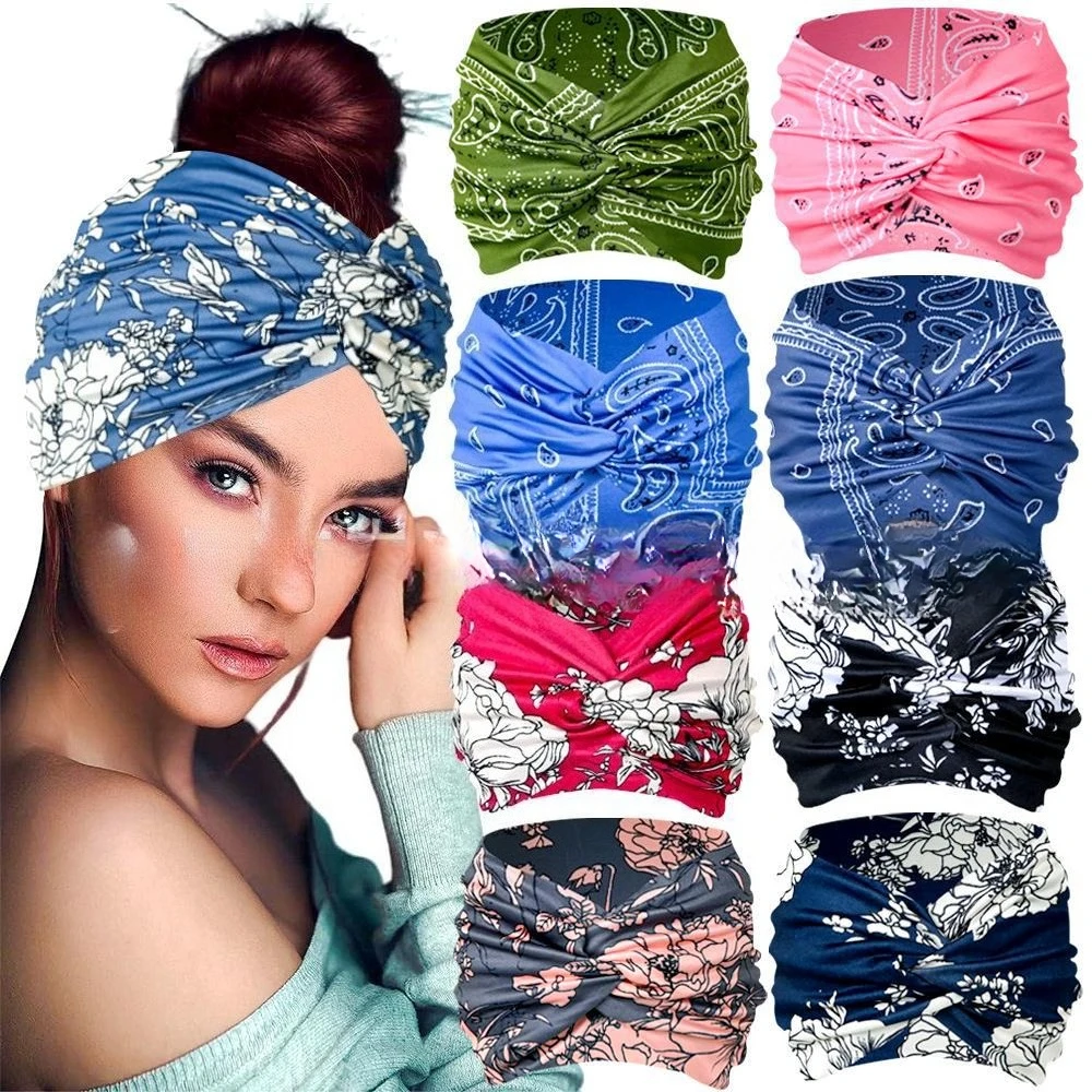 

Wide Knotted Yoga Headband Stretchy Sports Hair Accessories for Women