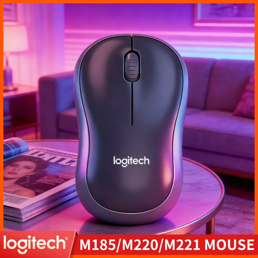 Logitech M185 High-Accuracy Mouse 1000 DPI Sensor 2.4Ghz 10M Range 12-Month Battery Home Work Office Accessory