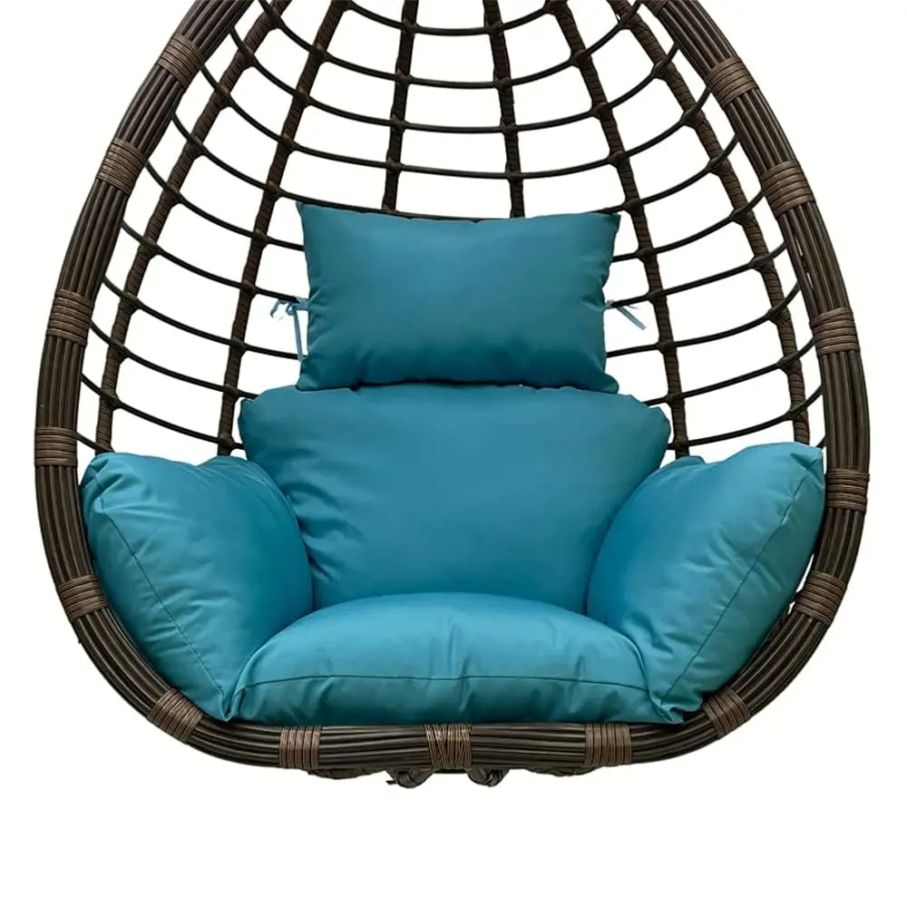 

Egg Chair Cushion Replacement, Foldable Waterproof Hanging Basket Swing Chair Cushion With Headrest，Outdoor Porch Backyard