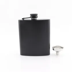 6 7 8 9 10 12 Oz Hip Flasks Matte Black Stainless Steel Liquor Flask with Funnel for Outdoor Travel Camping Wedding Party