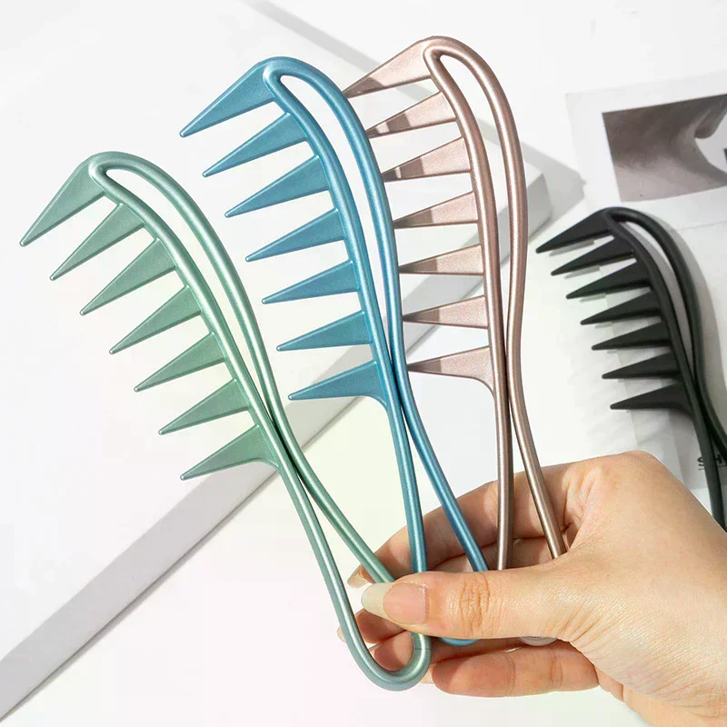 Hair Salon Large Tooth Wide Comb Smoothing Comb Household Oil Head Men's Back Hollow Comb Styling Tools Barber Accessories