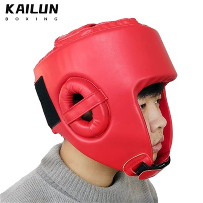 Promotion MMA Headgear for Training Muay Thai Boxing Taekwondo Helmet Head Protector Karate Sparring Kickboxing Protection