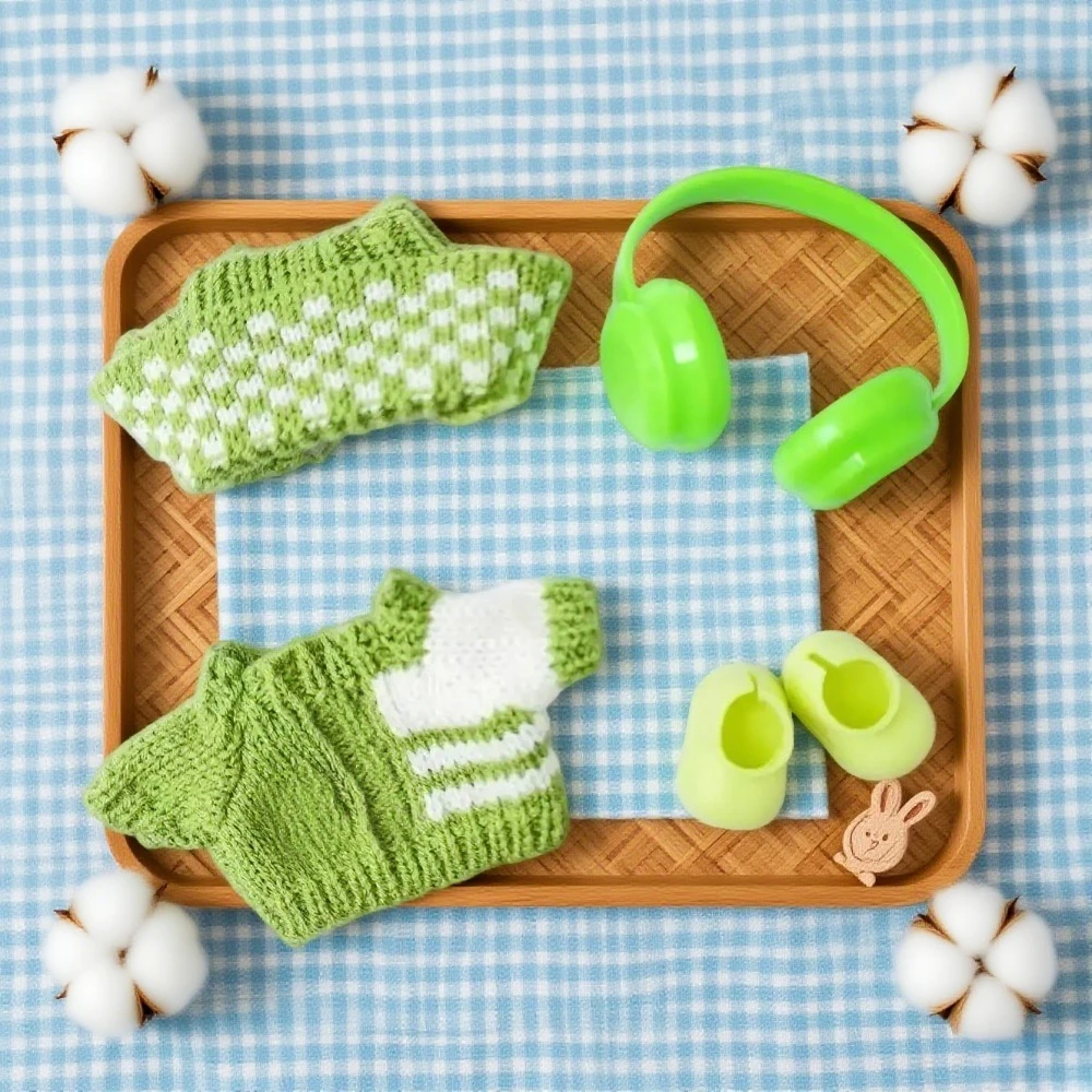 

Одежда для 17 см, дизайнерские аксессуары для Labubu, подходит для V1 V2 V3, подвески Labubu, милый модный подарок на день рождения