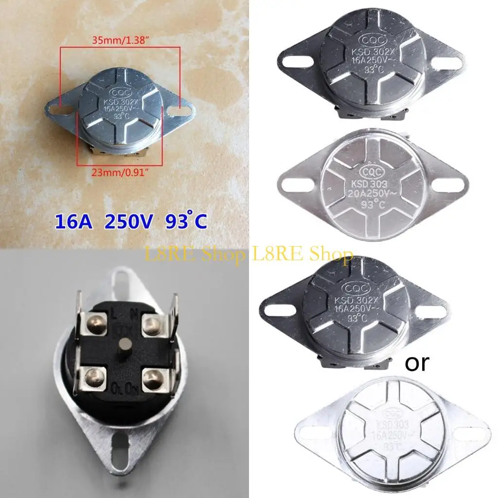 L8RE 250V 20A / 16A OUVERT N.O COMMUTATEUR CONTRÔLE TEMPERTURE N.O Pour le chauffe-eau
